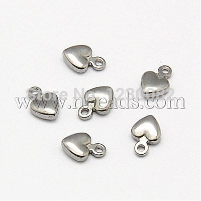304-Stainless-Steel-Heart-Charms-Stainless-Steel-Color-6x4x2mm-Hole-0-5mm