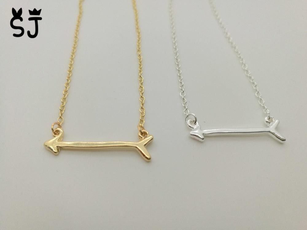 Pendant Necklace deer Baby bambi tiny little small simple cute gift wedding For Girl Women One Piece