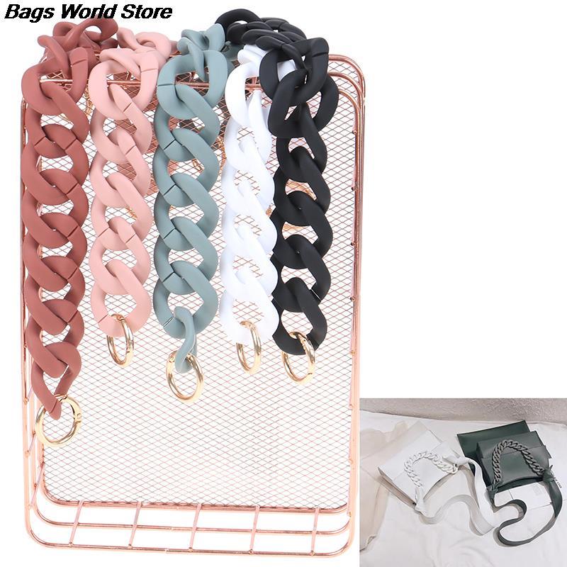 30cm/41cm Colorful DIY Detachable Acrylic Chain Handle Fish Bone Plastic Strap Shoulder Bags Accessories For Women
