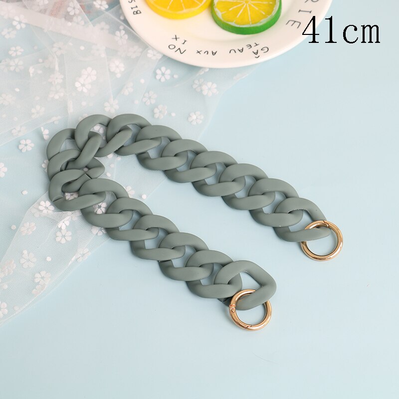 30cm/41cm Colorful DIY Detachable Acrylic Chain Handle Fish Bone Plastic Strap Shoulder Bags Accessories For Women