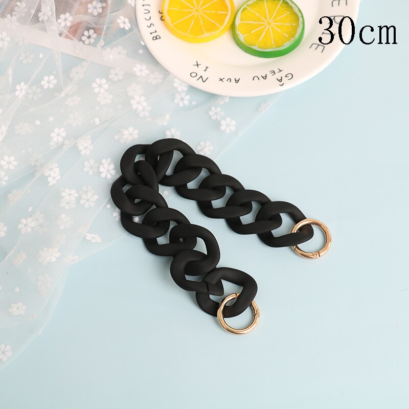 30cm/41cm Colorful DIY Detachable Acrylic Chain Handle Fish Bone Plastic Strap Shoulder Bags Accessories For Women