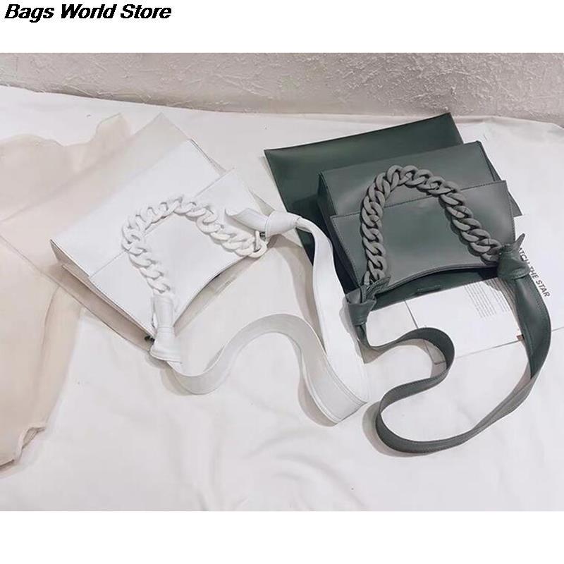 30cm/41cm Colorful DIY Detachable Acrylic Chain Handle Fish Bone Plastic Strap Shoulder Bags Accessories For Women