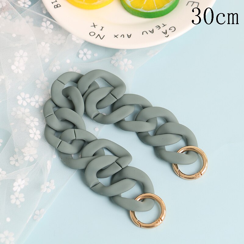 30cm/41cm Colorful DIY Detachable Acrylic Chain Handle Fish Bone Plastic Strap Shoulder Bags Accessories For Women