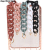 30cm/41cm Colorful DIY Detachable Acrylic Chain Handle Fish Bone Plastic Strap Shoulder Bags Accessories For Women