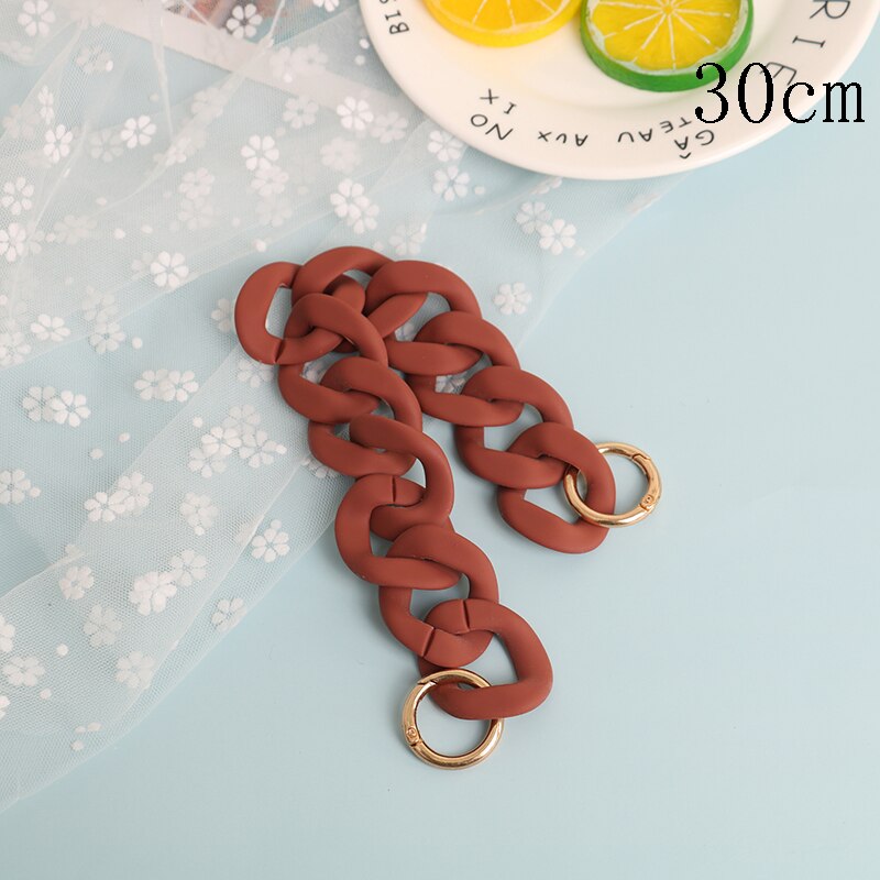 30cm/41cm Colorful DIY Detachable Acrylic Chain Handle Fish Bone Plastic Strap Shoulder Bags Accessories For Women