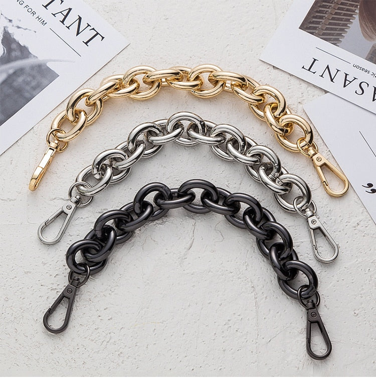 30cm Replacement Metal Chain For Handle Bag Handbag Antique Bronze  Silver golden DIY Accessories For Bag Strap Hardware