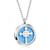 30mm Titanium Steel Pendant Bright Cross Perfume Necklace Aromatherapy Essential Oil Couple Pendant