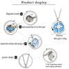 30mm Titanium Steel Pendant Bright Cross Perfume Necklace Aromatherapy Essential Oil Couple Pendant