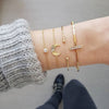 31 Styles Boho Mixed Leaves Letter Map Geometric Crystal Infinity  Pentagram Shell Multi-layer Chain Bracelet Women
