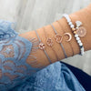 31 Styles Boho Mixed Leaves Letter Map Geometric Crystal Infinity  Pentagram Shell Multi-layer Chain Bracelet Women