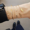 31 Styles Boho Mixed Leaves Letter Map Geometric Crystal Infinity  Pentagram Shell Multi-layer Chain Bracelet Women