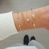 31 Styles Boho Mixed Leaves Letter Map Geometric Crystal Infinity  Pentagram Shell Multi-layer Chain Bracelet Women