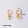 316 Stainless Steel Dangle Heart Ball  Earrings for Women Men Cross Rond Heart Ball Simple Punk Cool Girls Earings 2022 Trend
