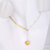316 Stainless Steel Do not fade Snake Chain Pearl Heart Pendant Necklace For Woman Romantic 2022  Trend Party Gift Fashion