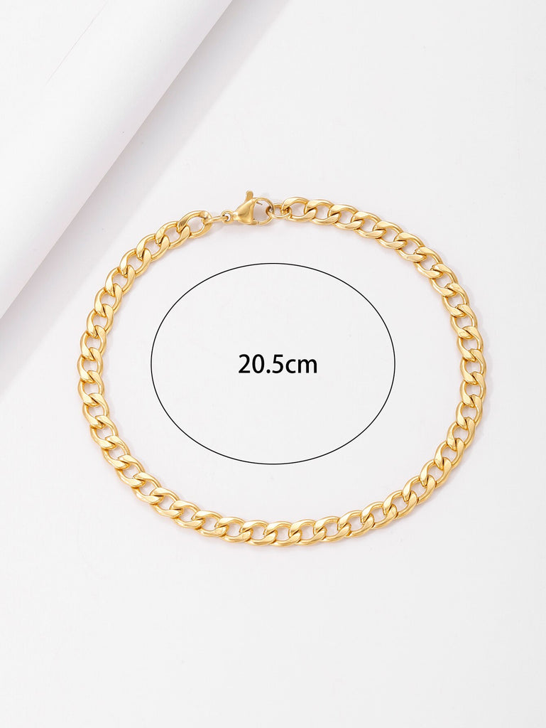 316 Stainless Steel Gold Color Bracelet Twist Cuban Chain Bracelet for Women Chain Bracelet Jewelry Gifts