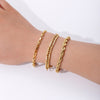 316 Stainless Steel Gold Color Bracelet Twist Cuban Chain Bracelet for Women Chain Bracelet Jewelry Gifts