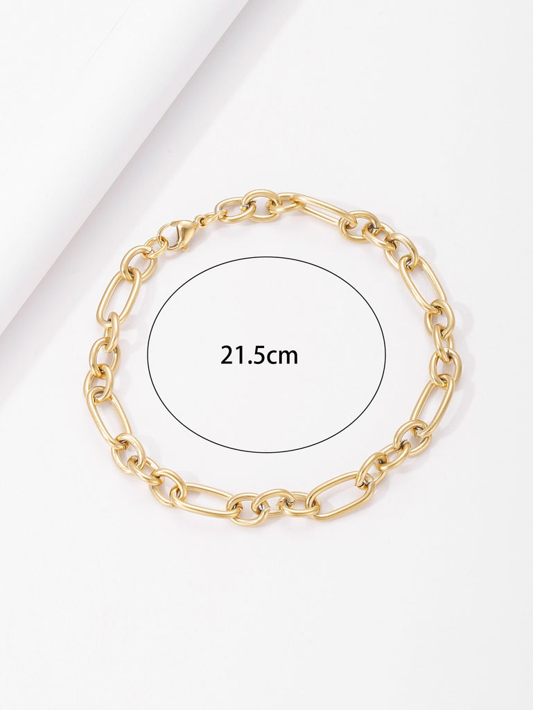 316 Stainless Steel Gold Color Bracelet Twist Cuban Chain Bracelet for Women Chain Bracelet Jewelry Gifts