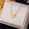 316 Stainless Steel Gold Plating Simple Delicate Heart Pendant Necklace Women Cute Party Jewelry Accessories