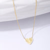 316 Stainless Steel Gold Plating Simple Delicate Heart Pendant Necklace Women Cute Party Jewelry Accessories
