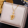 316 Stainless Steel Multiple Beads Pendant Necklace For Women Chain Choker 2022 Trend Gift Party Jewelry Collar