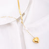 316 Stainless Steel Pearl Heart Pendant Necklace For Women Korean Wedding Party Gifts Gift for Girlfriend 2022 Trend