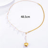 316 Stainless Steel Pearl Heart Pendant Necklace For Women Korean Wedding Party Gifts Gift for Girlfriend 2022 Trend
