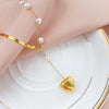 316 Stainless Steel Pearl Heart Pendant Necklace For Women Korean Wedding Party Gifts Gift for Girlfriend 2022 Trend