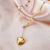 316 Stainless Steel Pearl Heart Pendant Necklace For Women Korean Wedding Party Gifts Gift for Girlfriend 2022 Trend