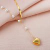 316 Stainless Steel Pearl Heart Pendant Necklace For Women Korean Wedding Party Gifts Gift for Girlfriend 2022 Trend
