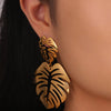 316 stainless steel Gold Plating Monstera Palm Gree Leaf Charm Drop Earrings For Women Girl Elegant Casual Chic Modern Jewelry