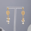 316 stainless steel Pears Gree Leaf Charm Drop Earrings For Women Girl Elegant Monstera Palm Casual Chic Modern Jewelry