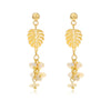 316 stainless steel Pears Gree Leaf Charm Drop Earrings For Women Girl Elegant Monstera Palm Casual Chic Modern Jewelry