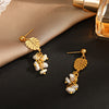 316 stainless steel Pears Gree Leaf Charm Drop Earrings For Women Girl Elegant Monstera Palm Casual Chic Modern Jewelry