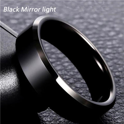 316L High Quality Men Black Titanium Stainless Ring Lover Couple Rings for Women Men Silver Vintage Co Rings Drop Shipping