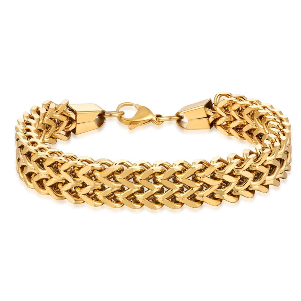 316L Stainless Steel Bracelet Men Luxury Mens Charms Bracelets Vintage Fashion Jewelry Chain Cuban Link Bracelet Male pulseira
