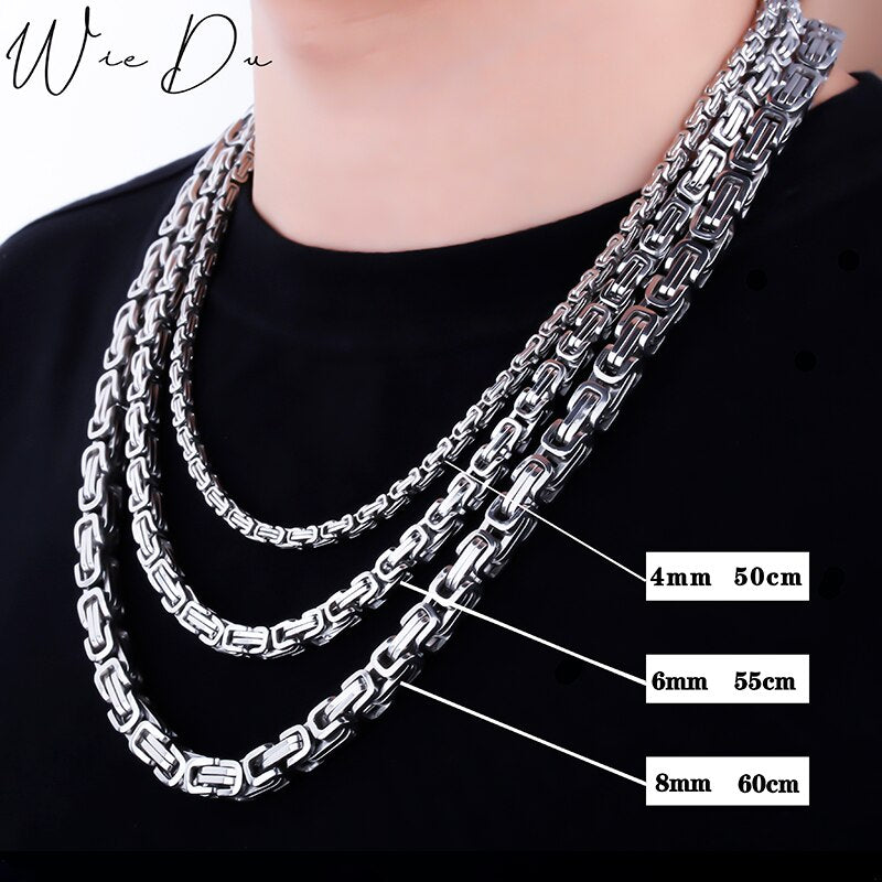 [316L Stainless Steel] Domineering Emperor Chain High Quality Steel Unisex  Charm Element Chain Birthday Gift