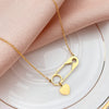 316L Stainless Steel Jewelry Vintage Heart Paper Clip Charms Chain Choker  Gothic Punk Necklaces Pendant For Women