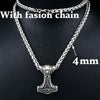 316L Stainless Steel Northern Europe Vikking Pendant Necklace Nordic Myth thor hammer Big/small Jewelry for man  bp8-080