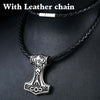 316L Stainless Steel Northern Europe Vikking Pendant Necklace Nordic Myth thor hammer Big/small Jewelry for man  bp8-080