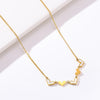 316L Stainless Steel Five Love Heart Pendant Gold Color Clavicle Chain Choker Shell Necklace For Women Wedding Accessories
