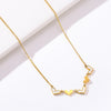 316L Stainless Steel Five Love Heart Pendant Gold Color Clavicle Chain Choker Shell Necklace For Women Wedding Accessories