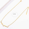316L Stainless Steel Five Love Heart Pendant Gold Color Clavicle Chain Choker Shell Necklace For Women Wedding Accessories