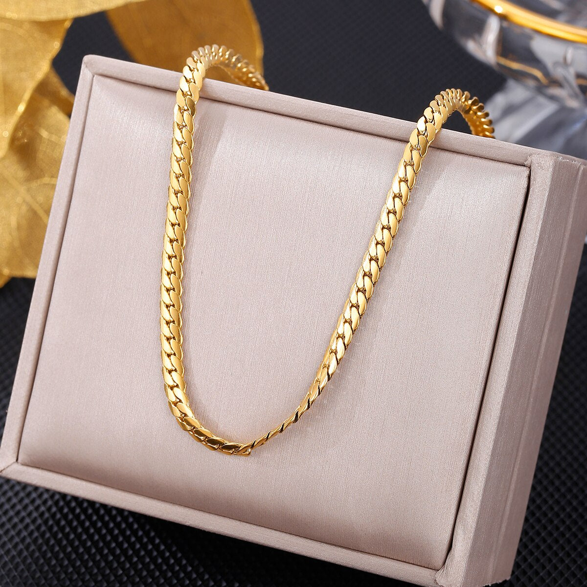 316L Stainless Steel Gold Color Chains Necklace For Women 2022 Punk Street Trend Rustproof Neck Jewelry Gift Bijou