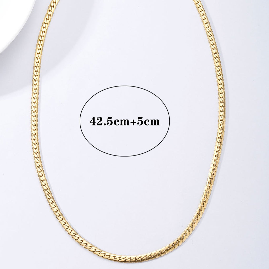 316L Stainless Steel Gold Color Chains Necklace For Women 2022 Punk Street Trend Rustproof Neck Jewelry Gift Bijou