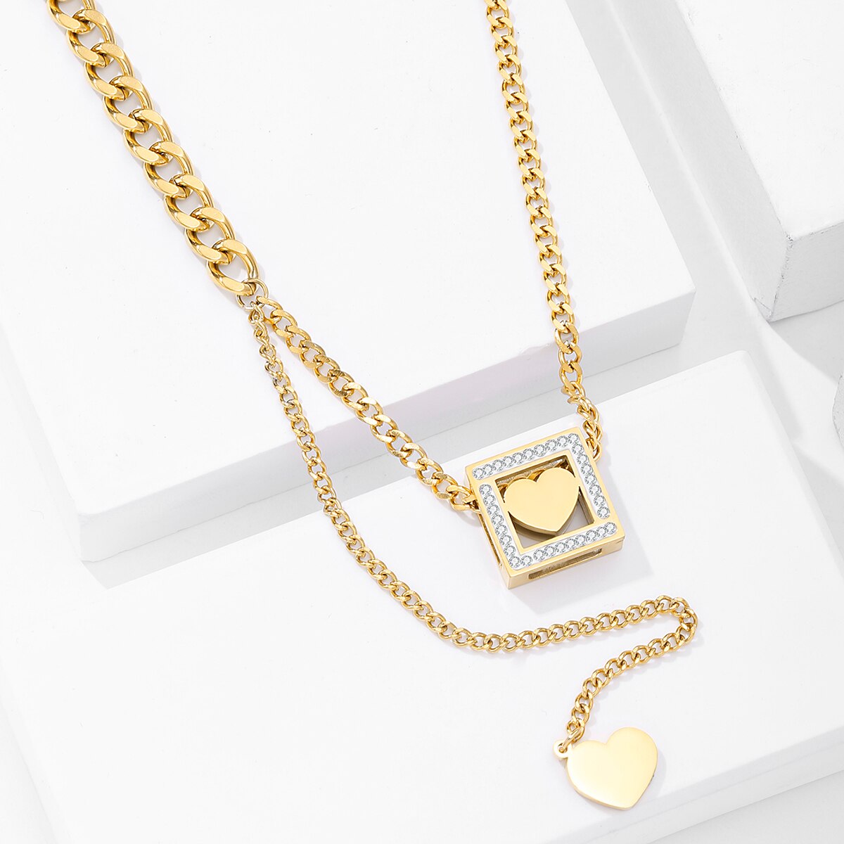 316L Stainless Steel Gold Color Love Shell Heart Necklaces For Women Chokers 2022 Trend Festival Party Gift Jewelry