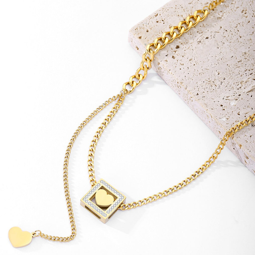 316L Stainless Steel Gold Color Love Shell Heart Necklaces For Women Chokers 2022 Trend Festival Party Gift Jewelry