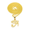 316L Stainless Steel Gold color Egyptian The Eye of Horus pendant necklace hip hop Wedjat Eye necklaces for unisex jewelry