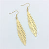 316L Stainless Steel Green Stone Leaves Statement Vintage Drop Earrings For Women Brincos Des Boucles D'oreilles New