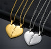 316L Stainless Steel Love Heart Batch Picture Broken Heart Pendant Couple Titanium Steel Necklace Never Fade