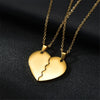 316L Stainless Steel Love Heart Batch Picture Broken Heart Pendant Couple Titanium Steel Necklace Never Fade